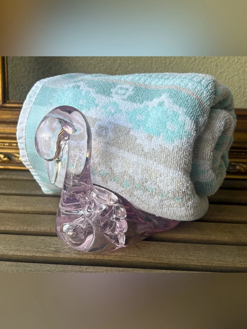 Pink Acrylic Swan Sculpture - Elegant Home Art Accent